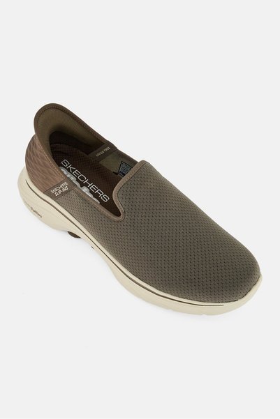 SKECHERS Men Go Walk 7-Deley Slip On Walking Shoes, Taupe