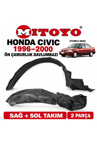 Honda Civic IES 1996-2000 Ön Sağ Sol Çamurluk Davlumbazı Takımı 2 Parça
