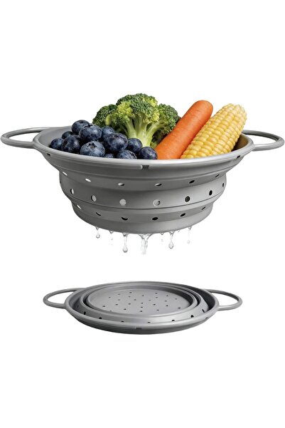 Type-C Strecurătoare pliabilă din silicon alimentar Typec Home 1.9L cu mâner ...