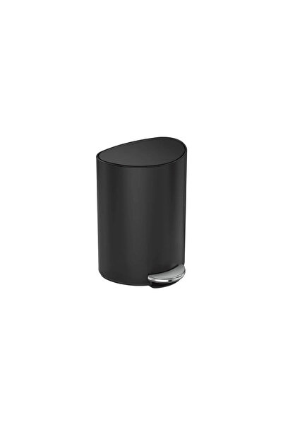 Simplehuman Semi-round pedal trash can, 6 L, stainless steel, Matte Black -
