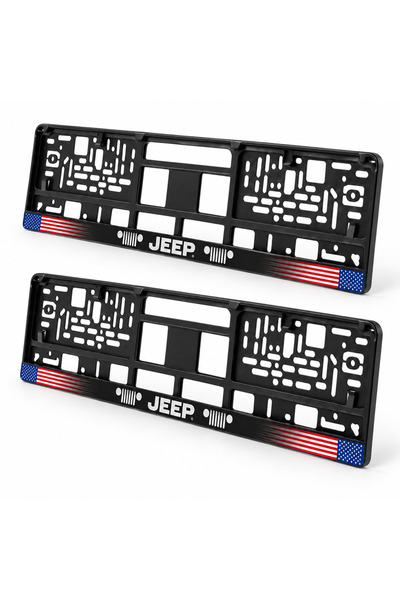 Autohelix MSA Set de 2 piese, suport personalizat pentru plăcuța de înmatriculare Jeep, HLX-1