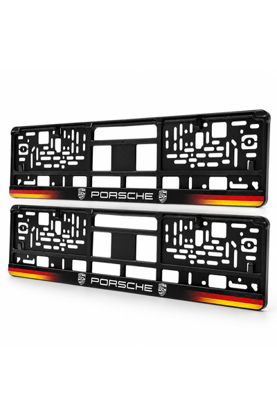 Autohelix MSA Set de 2 piese, suport personalizat pentru plăcuța de înmatriculare Porsche, HLX-1