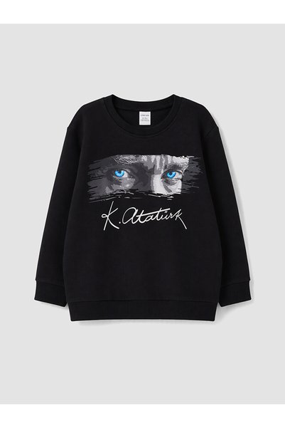 LC Waikiki Esvab • Modern & Distinctive Ataturk Printed Boys' Thick Sweatshirt
