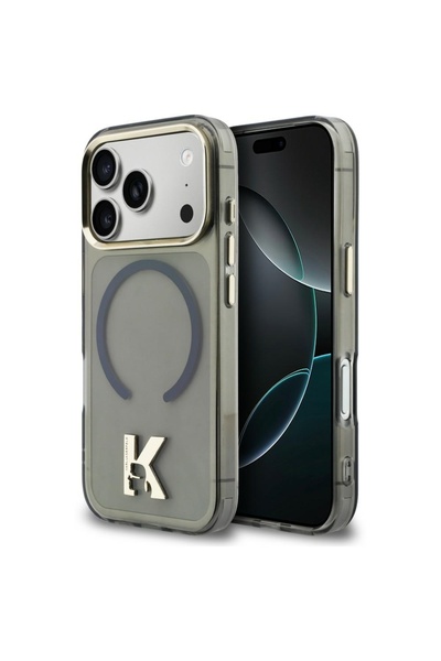 Karl Lagerfeld Husa IML K Head Logo MagSafe, iPhone 17/18 Pro, Negru