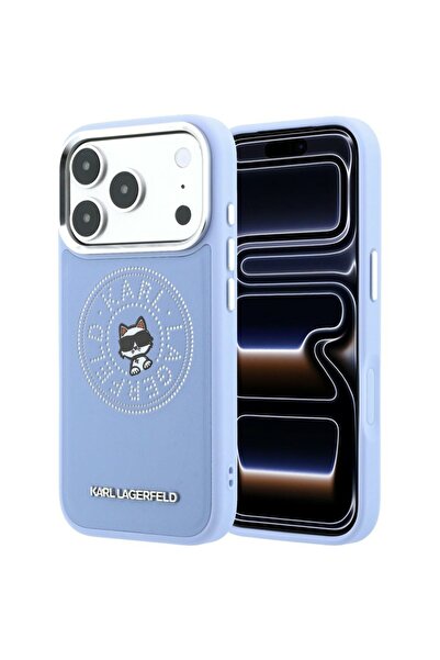 Karl Lagerfeld Husa Point & C Sketch MagSafe, iPhone 17/18 Pro, Albastru deschis