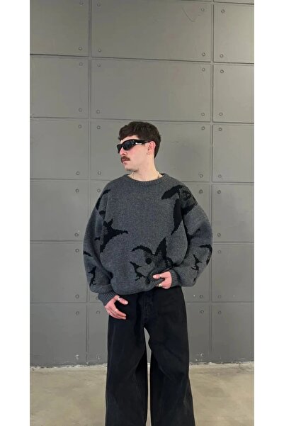 Wes Symbo Oversize Premium Yıkamalı Triko Kazak