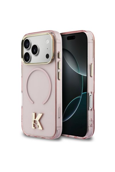 Karl Lagerfeld Husa IML K Head Logo MagSafe, iPhone 17/18 Pro, Roz