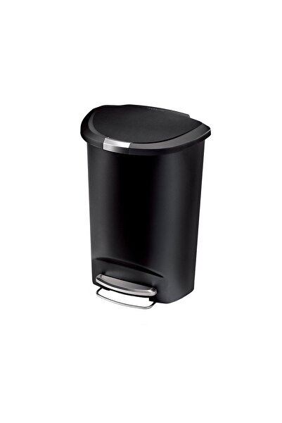 Simplehuman Trash can with pedal, 50 L, semi-round, plastic, Black -