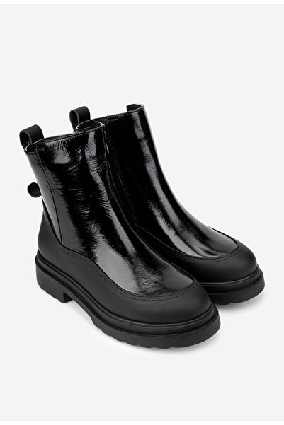 Dasha Ghete dama negre din piele lacuita