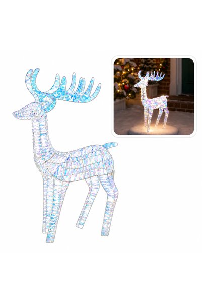 Selgot Decorațiune ren cu LED, irizată, dimensiune 105 cm