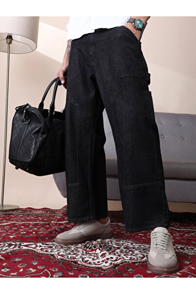 Campus Sutra By Styli Men Dark Blue Straight Fit Jeans