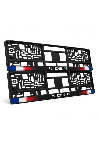 Autohelix MSA Set de 2 piese, suport personalizat pentru plăcuța de înmatriculare DS, HLX-1