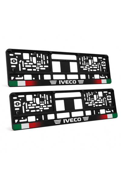 Autohelix MSA Set de 2 piese, suport personalizat pentru plăcuța de înmatriculare Iveco, HLX-1