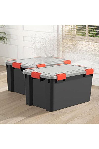 IRİS OHYAMA Set of 4 storage boxes, AT-L, 50 L/piece, total capacity 200 L, w...