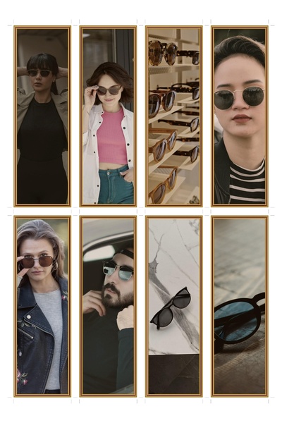 OEM Semne de Carte Set de 8 cu Tema Stil Ochelari de Soare, Accesorii Lectura...