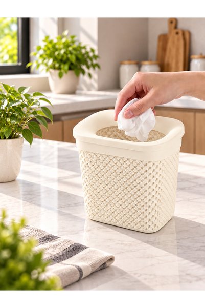 HOMVELLA Masa Üstü Çöp Kutusu-MiniÇöp Kovası -2lt Ofis&Ev