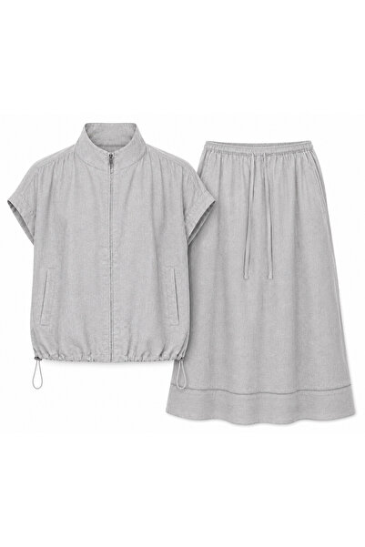 Generic Brand Amour 100% linen Vest and maxi skirt set – Maison G