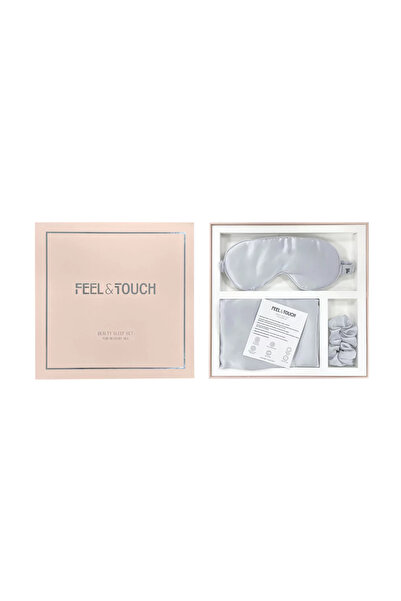 Feel & Touch Σετ Μαξιλαροθήκη 100% Μετάξι 3 τεμάχια Beauty Sleep 128-Ασημί