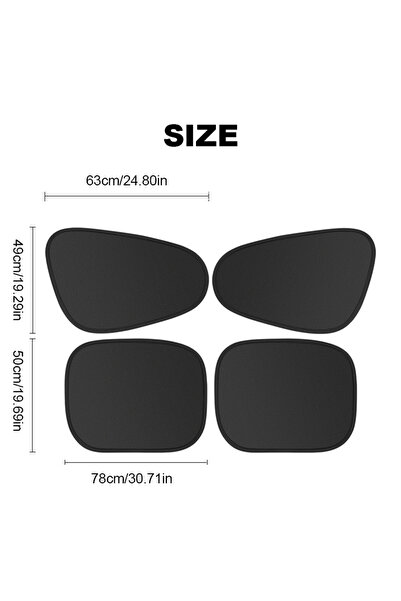 Chaolizi Sun Shade for Car Windows, Set of Four Pieces