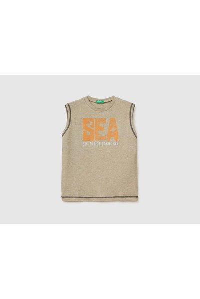United Colors of Benetton قميص مارل للأطفال مع شعار