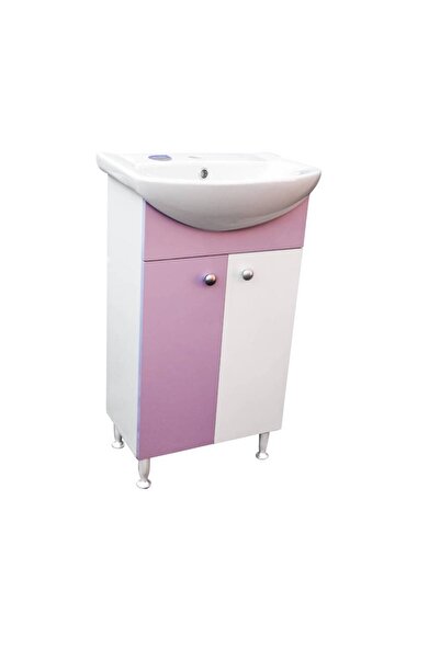 regata Mobilier de baie Selena cu lavoar, 60 cm, Alb-Liliac