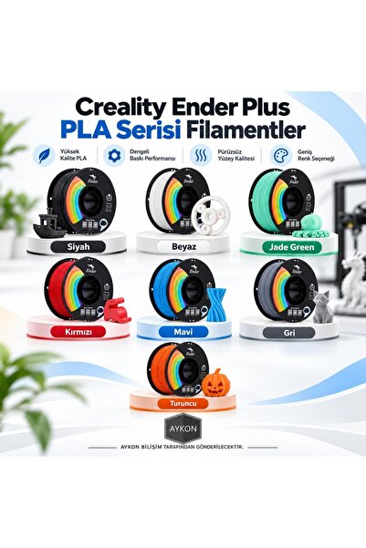 Creality ENDER PLUS PLA FİLAMENT ( SİYAH - BEYAZ - YEŞİL - KIRMIZI - MAVİ - G...