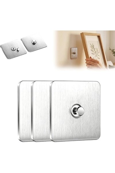 SYOSI No-Drill Screw Stickers Utensil Hooks, Stainless Steel Adhesive Wall Mo...