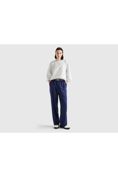 United Colors of Benetton Solid Loose Fit Three-Quarter Sleeve Top