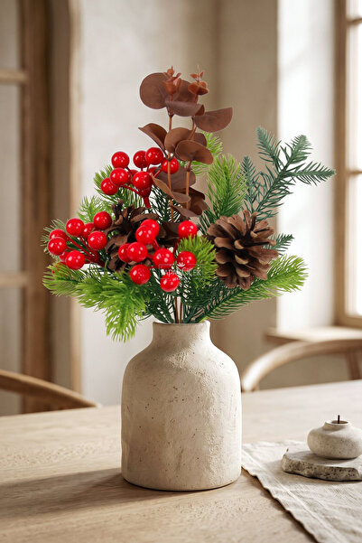 Yapay Çiçek Deposu Floare artificială Red Forest Kokina Demeti 35 cm