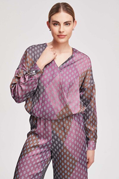 Livia Printed Long-Sleeved Blouse