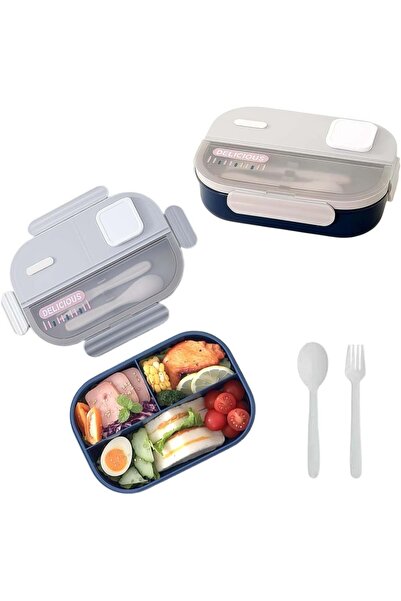 Type-C Cutie de prânz tip Bento cu 3 compartimente Echehi 1100 ml, Recipient ...