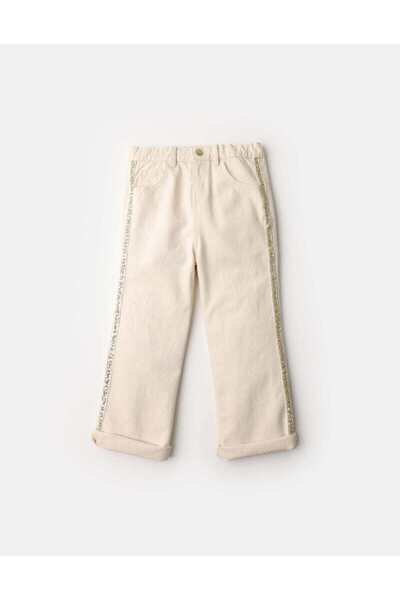 Gingersnaps Girls Beaded Side-Stripe Pants