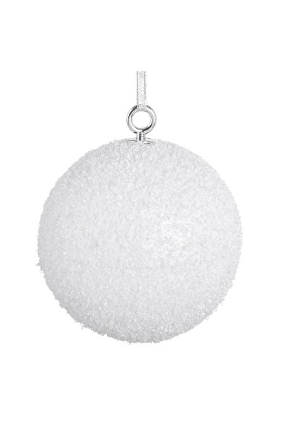 DD SHOP Glob de Craciun Alb cu Beteala Ø15cm - Globuri Decoratiuni Albe