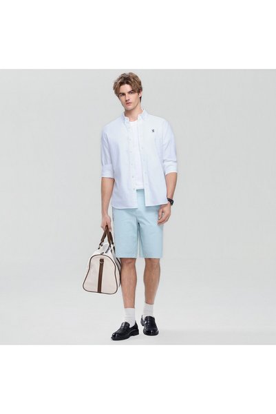 Giordano قميص أكسفورد رجالي بقصة ضيقة