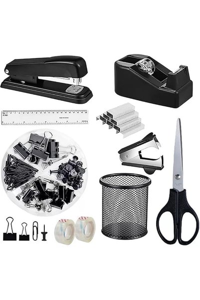 Boao Desk Accessories, Office Supplies Set with Stapler, Tape Dispenser, Stap...