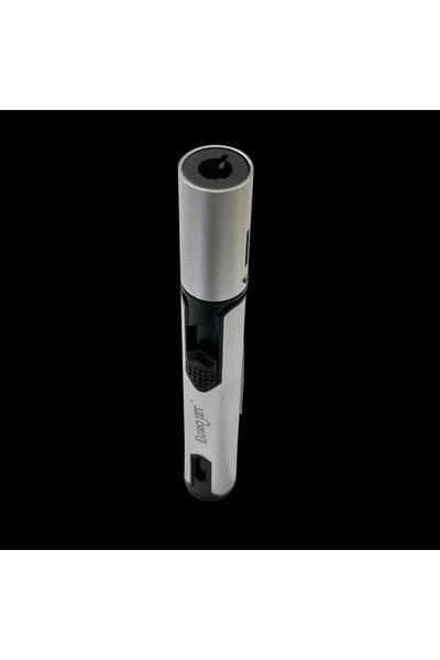EURO Jet Tek Torch Gümüş Pürmüz Puro Çakmağı