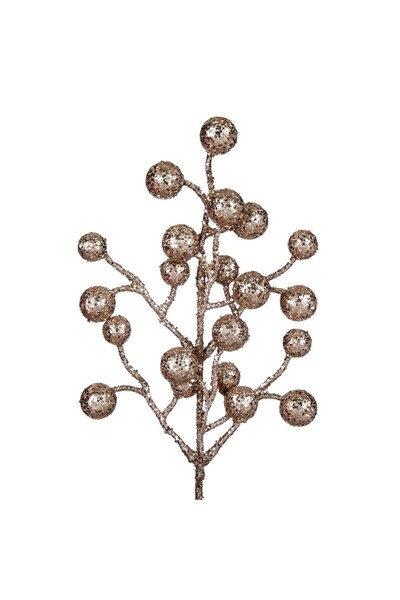 DD SHOP Ramura Decorativa de Craciun cu Pomusoare Bej 43cm - Crengute Decorat...