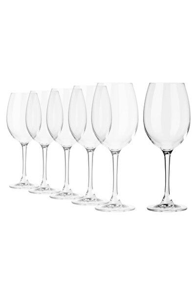 Krosno Set of 6 red wine glasses, made from crystalline glass, 360 ml, "ELITE" -