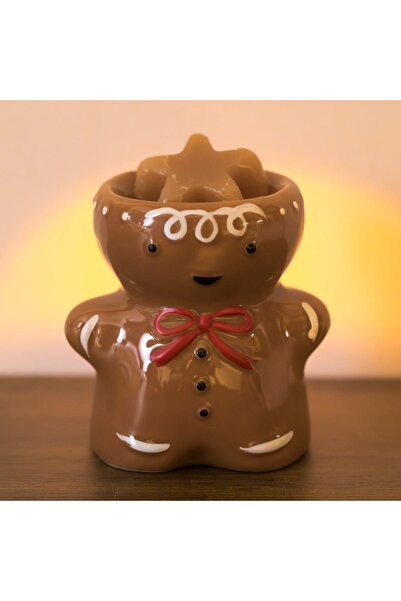 DD SHOP Suport Ceramic Melter Om de Turta Dulce cu 1 Lumanare Wax Melt Stea G...