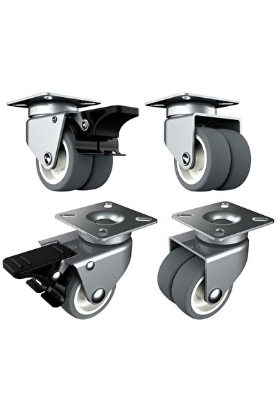 Type-C Set de 4 roți pivotante HOLKIE pentru sarcini grele, pentru mobilier, ...