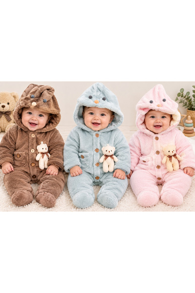 0/12 aylık kız erkek bebek peluş uyku tulumu
