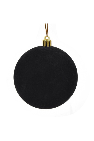 DD SHOP Ornament Brad de Craciun Glob Catifelat Negru Ø8cm - Globuri Decorati...