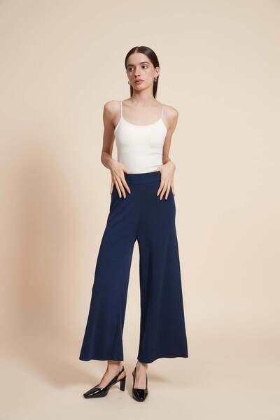 Yola Wide-Leg Solid Long Pants
