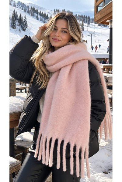 HAZAL KAYA ATELIER Premium Imported Soft Textured Fabric Thick Women's Scarf ...