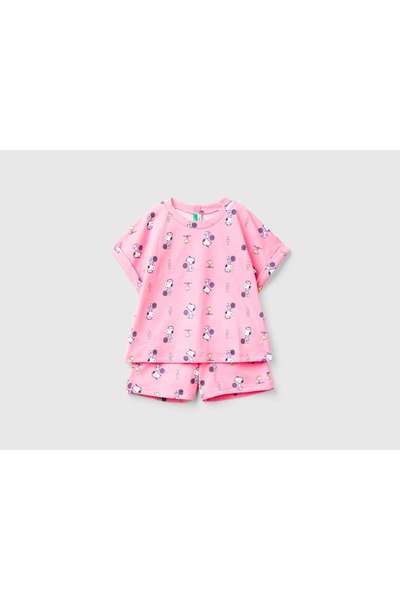 United Colors of Benetton Printed Girls' Pajamas Set