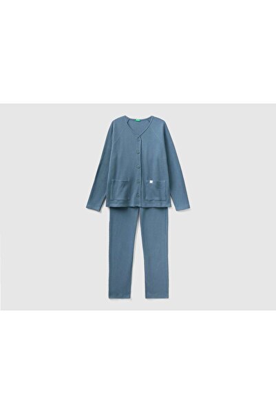 United Colors of Benetton بيجامات قطنية طويلة