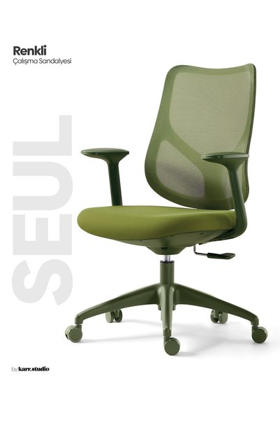 KARR OFFICE Seul Ergonomik Çalışma Sandalyesi - Yeşil