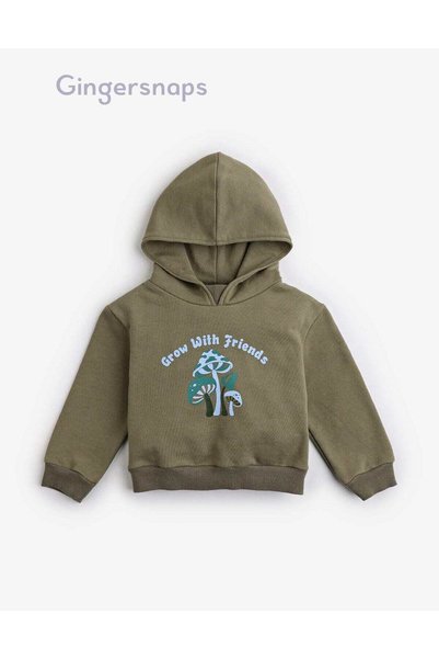Gingersnaps Boys' Long Sleeve Hooded Sweatshirt