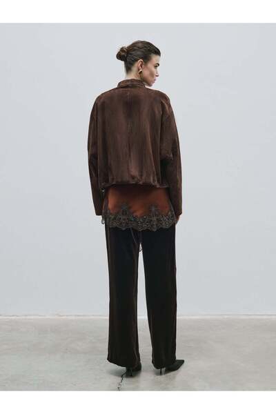 BAQA Crew Neck Leather Jacket