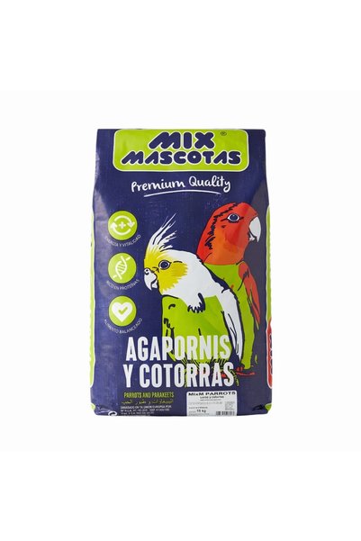 Mix Mascotas AGAPORNIS Y COTORRAS 15kg – Food for Parrots, African Grey & Med...